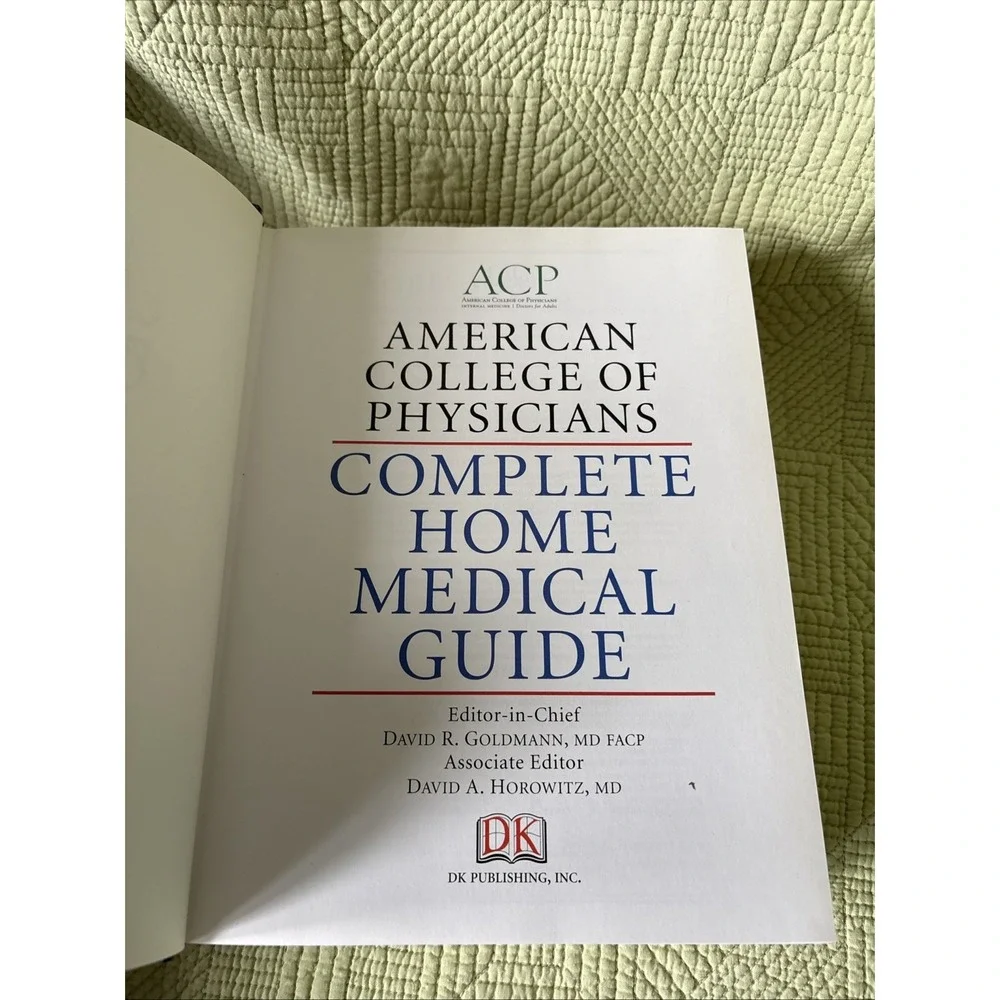 American College of Physicians Complete Home Medical Guide. Hardcover Book